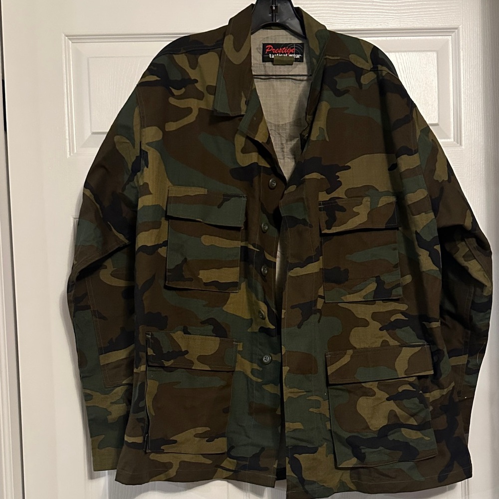 PRESTIGE TACTICAL WEAR CAMO JACKET, SZ XXL